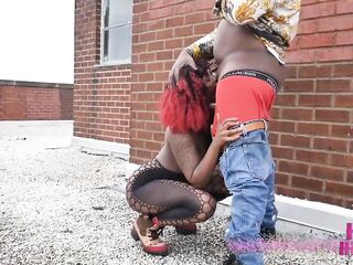 Street Hood legend blackstar screwing somebody BM on the roof