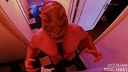 A man is transformed into a horny demon