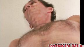 ”Mature homo strips down & jerks off before coming hard”