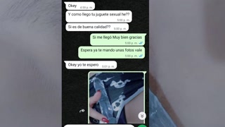 Conversation with a subscriber he gives me a dildo and I ask him to masturbate me to orgasm