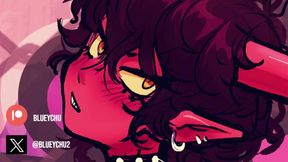 Femboy succubus drains your mana while moaning and kissing