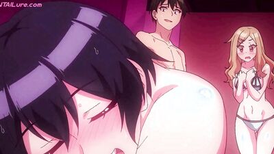 Watch these cartoon babes tease and suck on each other's big cocks in a hot, uncensored moment