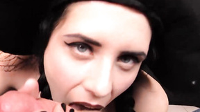 Adorable Goth Bitch Saffron Gives You An Enchanting Blowjob