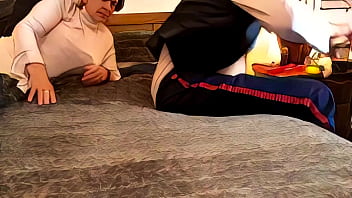 Mature old slut Star Wars cosplay the wondrous granny Leia blows Solo - an AI animation