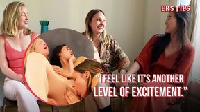 Two hot German chicks help each other get off