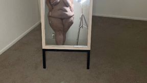 Belly Mirror Tease and Ass Spanking