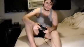 Gamer Ftm Fucks Controller &amp; Cord To Cum