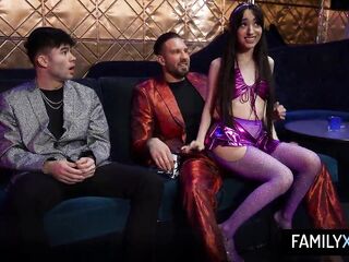 Sexy Stripper Stepdaughter Screws With Stepdad And Stepbrother Just to Keep Her Secret