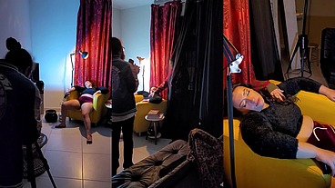 Bastidores da gravação de Halloween com Mila Spook