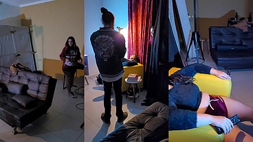Bastidores da gravação de Halloween com Mila Spook