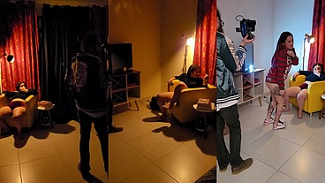 Bastidores da gravação de Halloween com Mila Spook