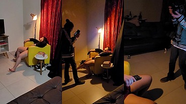 Bastidores da gravação de Halloween com Mila Spook