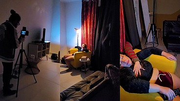 Bastidores da gravação de Halloween com Mila Spook