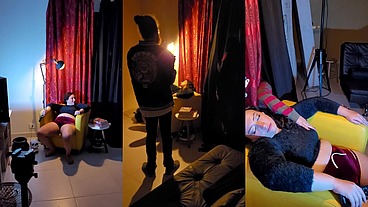 Bastidores da gravação de Halloween com Mila Spook