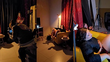 Bastidores da gravação de Halloween com Mila Spook