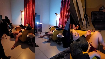 Bastidores da gravação de Halloween com Mila Spook