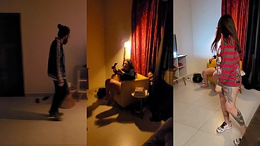 Bastidores da gravação de Halloween com Mila Spook