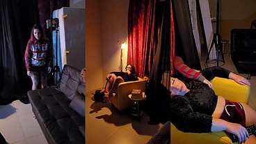 Bastidores da gravação de Halloween com Mila Spook