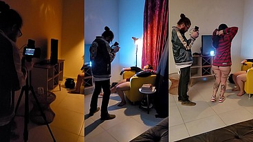Bastidores da gravação de Halloween com Mila Spook