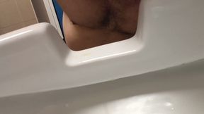 Lick and kiss wc seat in toilets, wet with stranger's piss