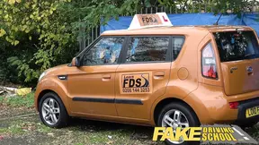 Sex Driving School young ebony learner enjoys creampie for