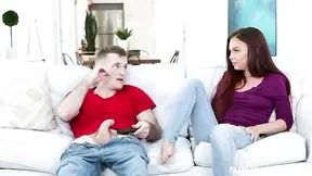Stunning dark haired beauty takes it deep in classic position and moans like fucking crazy