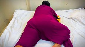 Lebanese Hot Maid rest My bed &amp; I see Her big ass with Puffy butt &amp; Start Masturbation
