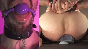 CUffed and anal fucked by Honey Play Box DIldo