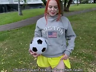 A female soccer player sucked me off in a public place and I came inside her pussy.