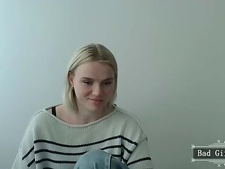 Skinny blonde webcam pretty solo teen babe