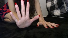 Hand Worship - Red Nails