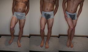 Desperate Gay Pee Hold FAILS Gushing Leaks Destroy Briefs