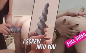 Girl Screws a Huge Bolt Into Her Neighbor&#039;s Ass