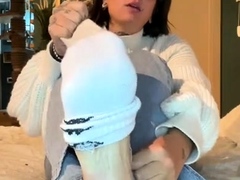 Exotic brunette hardcore foot fetish fuck