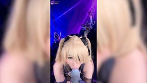 fischl genshin impact takes on big dragon dick