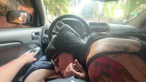 Oral Sex in the Car, They Roll Down the Windows so Everyone Can See Me Sucking It