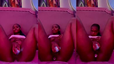 Petite teen squirts deep in toy embrace
