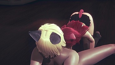 Yaoi Femboy - Erito Hard sex with a Catboy [Handjob, blowjob, footjob, threesome and fucked] - Sissy Trap Crossdresser Japanese Asian Manga Anime Game Porn