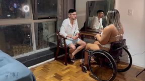 Doctor fucks wheelchair user in office during anal consultation