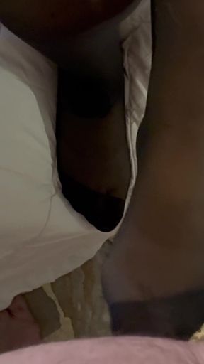 Rubbing Cock on Feet and Ass in Pantyhose