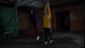 2296 Amber and Chloe in Attic Dangle