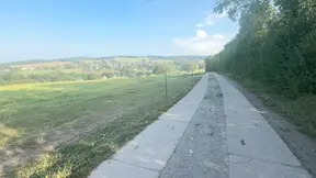 Outdoor blowjob in the middle of the WAY