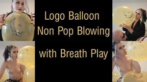 Logo Balloon Non Pop Balloon Blowing with Breath Play