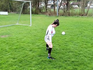 Transsexual football doxy! After training, it's time for a blow job!