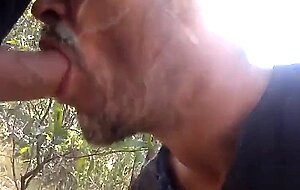Big-Cock Blowjob in the Woods with a Buddy
