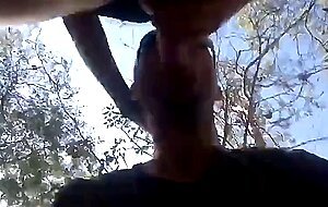Big-Cock Blowjob in the Woods with a Buddy