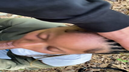 JAYLAH SUCKING MY BALLS AND DICK OUTSIDE