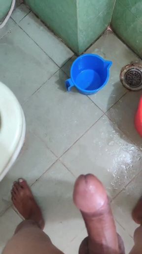 Bengali Boy's Solo Masturbation in the Bathroom
