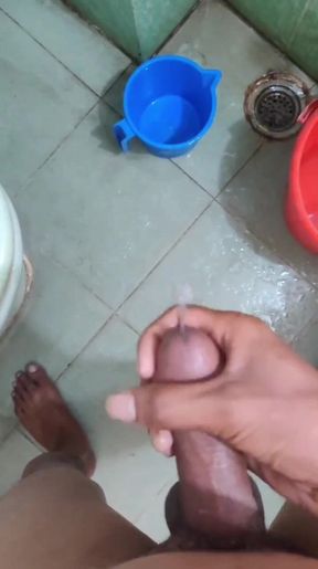 Bengali Boy's Solo Masturbation in the Bathroom