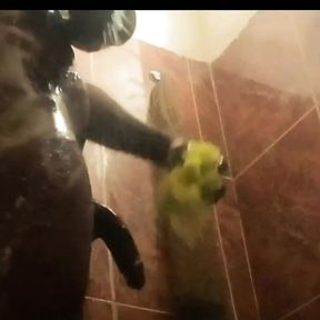 BBC Shower Can Stroking His Dick for His Baby After a Long Day